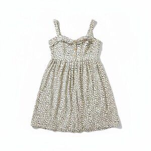 Raffine Boutique Floral Button Front Sundress Size L Yellow Red Dot Print